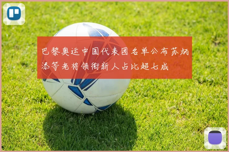 巴黎奥运中国代表团名单公布苏炳添等老将领衔新人占比超七成